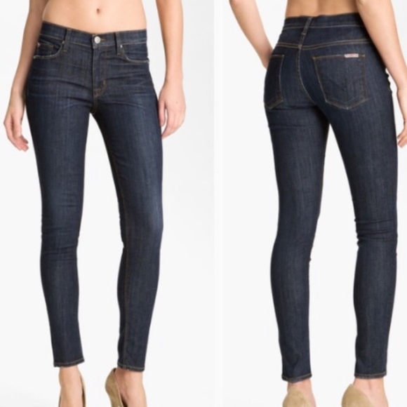 hudson mid rise skinny jeans
